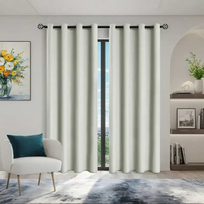 Beige / 132X241cm / Grommet Top
