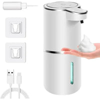 Automatic Touchless Foaming Soap Dispenser 380ml 4 Level Adjustable USB Rechargeable Electric Wall Mounted for Bathroom