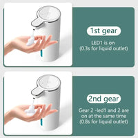 Automatic Touchless Foaming Soap Dispenser 380ml 4 Level Adjustable USB Rechargeable Electric Wall Mounted for Bathroom