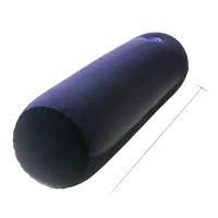 Cylindrical navy blue inflatable pillow from Toughage Tri-Cushion for comfy vibes