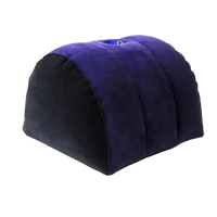 Inflatable purple and black Toughage Tri Cushion wedge-shaped pillow for comfy support