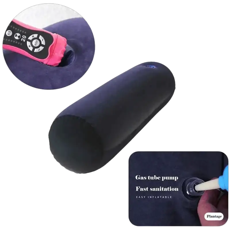 Inflatable cushion shown as toughage tri-cushion multifunctional pillow toughage for feet