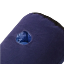Navy blue toughage tri-cushion pillow with circular hole for versatile comfort inflatable cushion