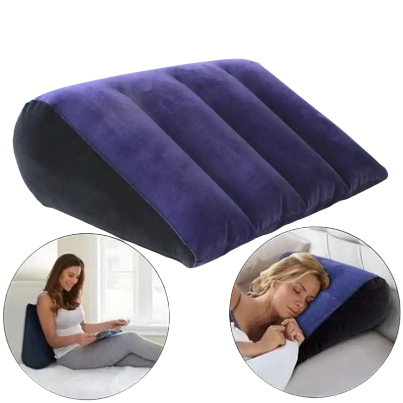 Inflatable wedge pillow from Toughage Tri-Cushion for comfy, trendy multifunctional support