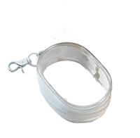 Clear plastic container with white clasp.