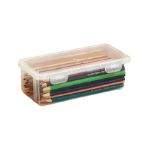 Transplo Box transparent plastic desktop storage for pens and pasta, trendy and clear