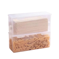 Stacked transplo box clear plastic containers perfect for pasta and snack organizing
