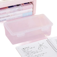 Transplo Box transparent plastic desktop storage for pasta and pens, trendy and clear
