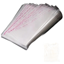Clear plastic merchandise bags.