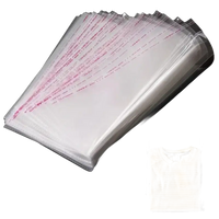 Clear plastic merchandise bags.