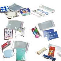 Various items in clear plastic bags.