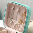 Portable Mini Jewelry Storage Box Travel Organizer Jewelry Case Leather Storage Earrings Necklace Ring Jewelry