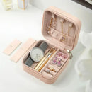Portable Mini Jewelry Storage Box Travel Organizer Jewelry Case Leather Storage Earrings Necklace Ring Jewelry