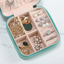 Portable Mini Jewelry Storage Box Travel Organizer Jewelry Case Leather Storage Earrings Necklace Ring Jewelry