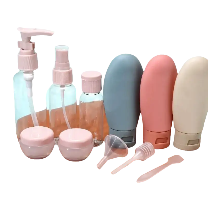 Travel-sized toiletries kit.