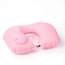 (1pc)Inflatable Pillow Travel TPU Pressed U-shaped Pillow Outdoor Travel Portable Neck Protection Pillow - Grey
