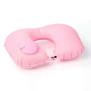(1pc)Inflatable Pillow Travel TPU Pressed U-shaped Pillow Outdoor Travel Portable Neck Protection Pillow - Grey