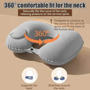 (1pc)Inflatable Pillow Travel TPU Pressed U-shaped Pillow Outdoor Travel Portable Neck Protection Pillow - Grey