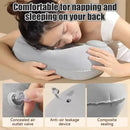 (1pc)Inflatable Pillow Travel TPU Pressed U-shaped Pillow Outdoor Travel Portable Neck Protection Pillow - Grey