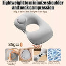 (1pc)Inflatable Pillow Travel TPU Pressed U-shaped Pillow Outdoor Travel Portable Neck Protection Pillow - Grey