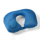 (1pc)Inflatable Pillow Travel TPU Pressed U-shaped Pillow Outdoor Travel Portable Neck Protection Pillow - Grey