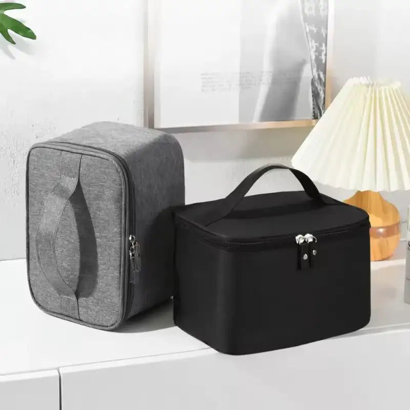 Men’s Portable Waterproof Toilet Bag for Travel Large Capacity Simple Design Makeup & Skincare Storage Bag for Business