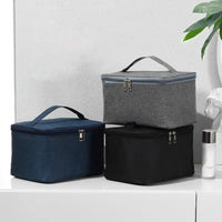 Men’s Portable Waterproof Toilet Bag for Travel Large Capacity Simple Design Makeup & Skincare Storage Bag for Business