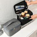 Men’s Portable Waterproof Toilet Bag for Travel Large Capacity Simple Design Makeup & Skincare Storage Bag for Business