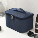 Men’s Portable Waterproof Toilet Bag for Travel Large Capacity Simple Design Makeup & Skincare Storage Bag for Business