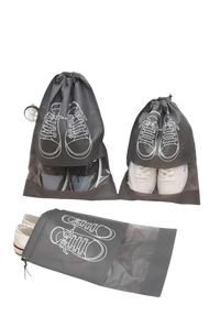 Gray shoe storage bags.