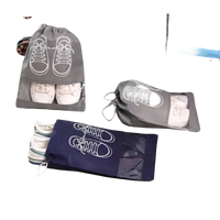 Shoe storage bags with shoe illustrations.