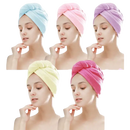 Colorful hair-drying towels from Trendy Backless Bath Towel for Swirl and Sassy Hair Days