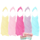 Colorful chic backless bath towel and hair wrap set for stylish swirl and sassy hair days