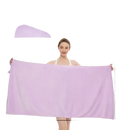 Chic backless bath towel and hair wrap for trendy Swirl and Sassy Hair Days