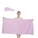 Chic backless bath towel and hair wrap for trendy Swirl and Sassy Hair Days