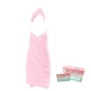 Pink spa wrap and hair towel set from the trendy Chic Backless Bath collection