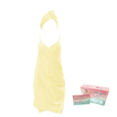 Yellow spa wrap and hair towel set from Trendy Backless Bath Towel collection for chic backless bath days