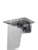 Self-draining trendy blue soap dish for funky bathroom storage and drain soap holder style