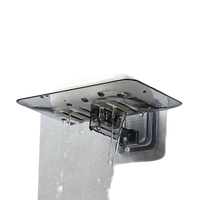 Wall-mounted drain soap holder for funky bathroom storage with this trendy blue design