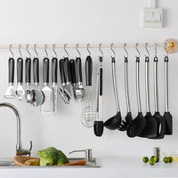 Silicone Spatula Spoon Set - Kitchen Essentials! - Black
