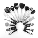 Silicone Spatula Spoon Set - Kitchen Essentials! - Black