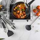 Silicone Spatula Spoon Set - Kitchen Essentials! - Black