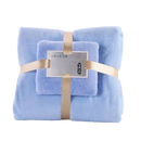 Light blue towel set with ribbon from Trendy Coral Bath Set Towel Shenanigans, highly absorbent 2pc bath towels set