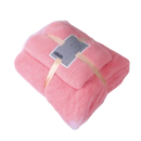 Pink towel set with ribbon from Trendy Coral Bath Set Towel Shenanigans, highly absorbent towels