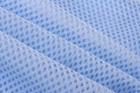 Blue mesh fabric.