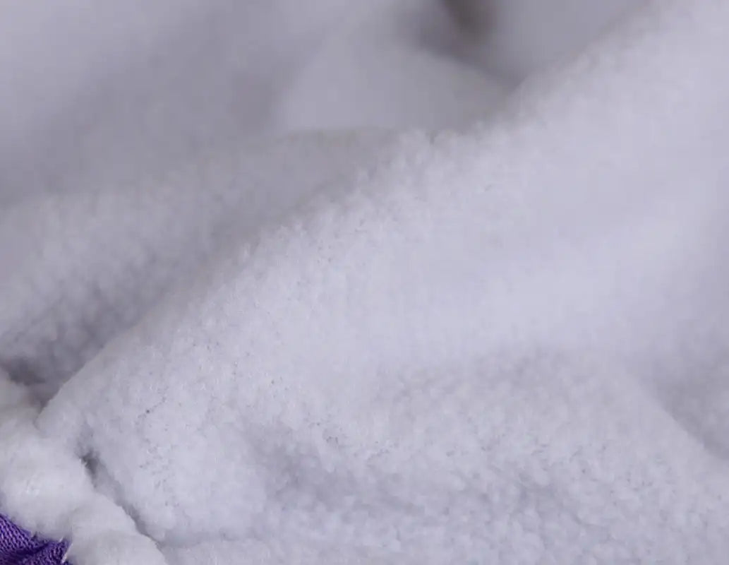 Soft, white, fluffy fabric.