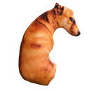 Trendy dog head throw pillow looks like a cute lifelike animal orange pillow