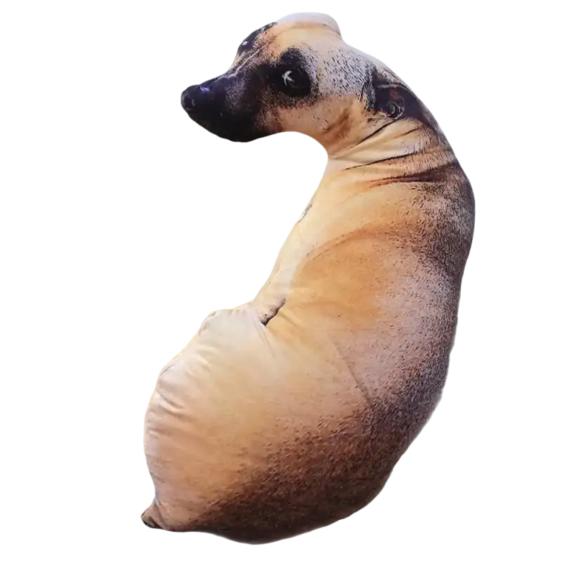 Trendy Dog Head Throw Lifelike Animal Cute Pillow