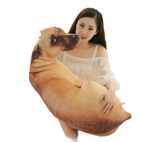 Cute bend dog plush pillow for cozy decor and the trendy dog head throw vibe
