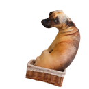Dog-shaped plush pillow showcasing a cute bend dog design as a lifelike animal cute decor